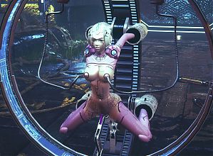Female Transformer on a Sexmachine from Cybertron : Transformers Hentai Parody