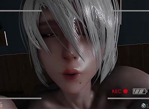 Lunafreya and yorha 2b and big cock by LazyProcrast (animation with sound) 3D Hentai Porn SFM Compilation