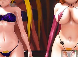 mmd r18 sex agent cosplay Mian and Riho Destination for ahegao sex 3d hentai